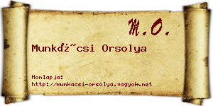 Munkácsi Orsolya névjegykártya